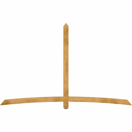 Ekena Millwork Bellingham Rough Sawn Timber Gable Bracket, Western Red Cedar, 108"W x 68"H x 4"D x 4"F, 15/12 Pitch GBW108X68X0404BEL00RWR